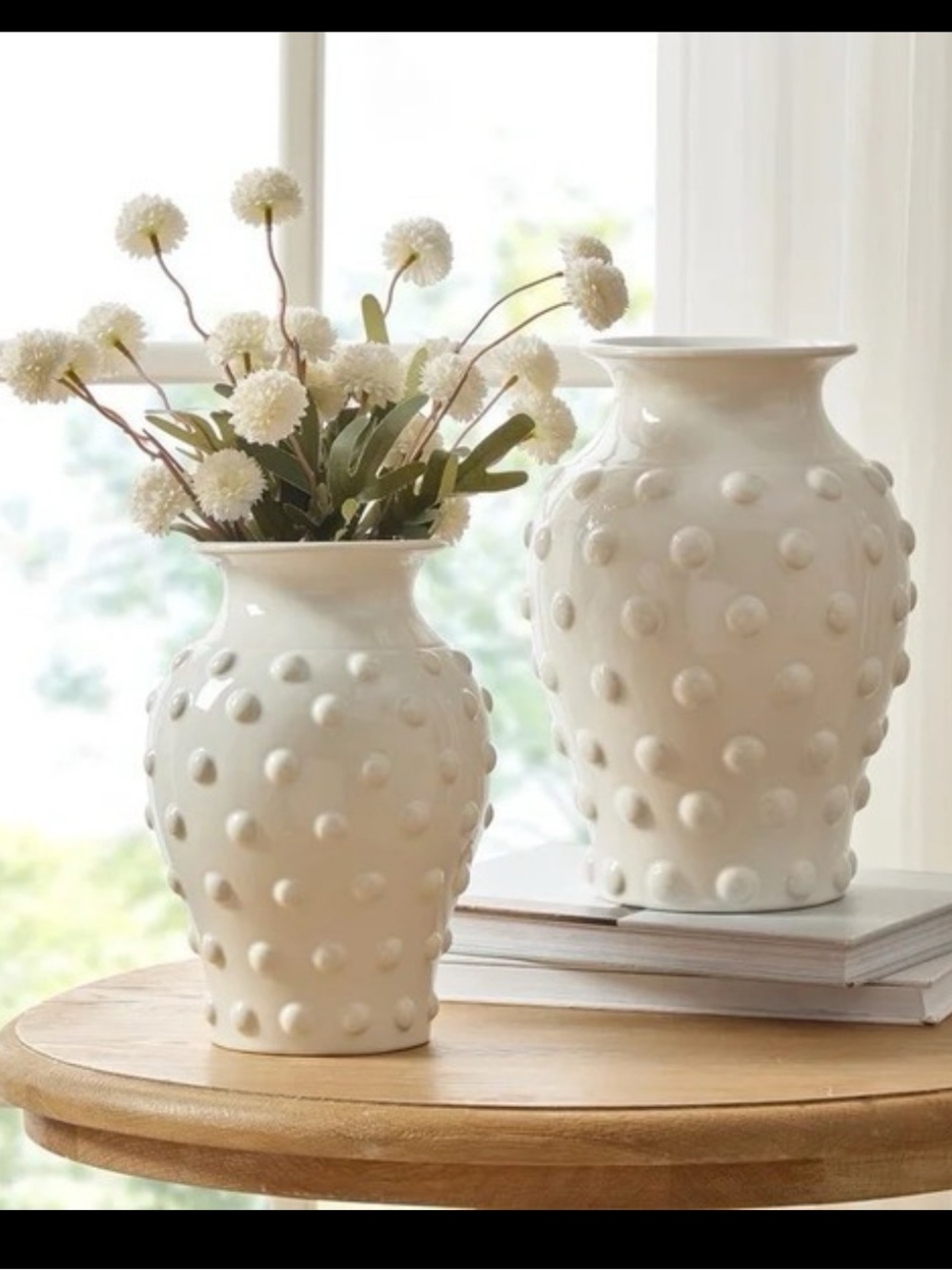10" White Hobnail Ceramic Vase
My Texas House